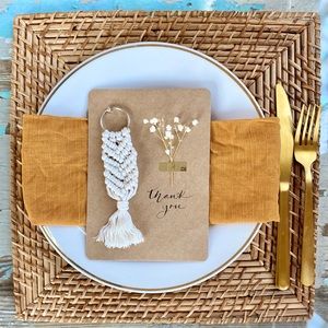 Macrame wedding keychain